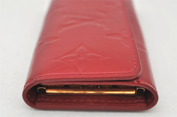 Authentic Louis Vuitton Vernis Multicles 4 Four Hooks Key Case M91976 Red 4879K