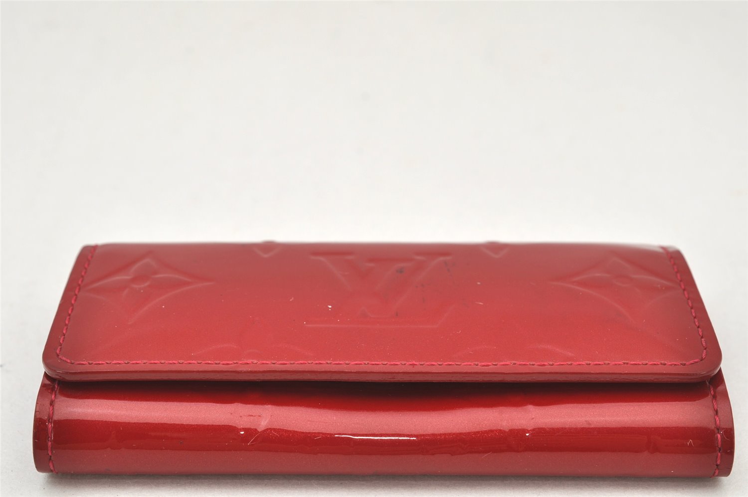 Authentic Louis Vuitton Vernis Multicles 4 Four Hooks Key Case M91976 Red 4879K