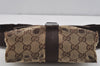 Authentic GUCCI Vintage Waist Body Bag Purse Canvas Leather 131236 Brown 4881J