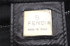 Authentic FENDI Mamma Baguette Shoulder Hand Bag Jersey Leather Black 4882J