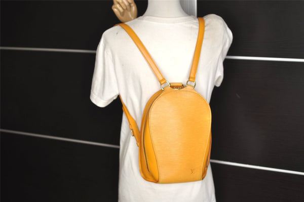 Authentic Louis Vuitton Epi Mabillon Backpack Yellow M52239 LV 4884J