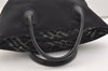 Authentic BURBERRY BLUE LABEL Check Hand Bag Purse Nylon Leather Black 4885J