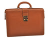 Authentic Louis Vuitton Epi Serviette Fermoir Briefcase Brown M54358 LV 4886J