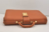 Authentic Louis Vuitton Epi Serviette Fermoir Briefcase Brown M54358 LV 4886J