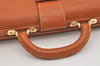 Authentic Louis Vuitton Epi Serviette Fermoir Briefcase Brown M54358 LV 4886J