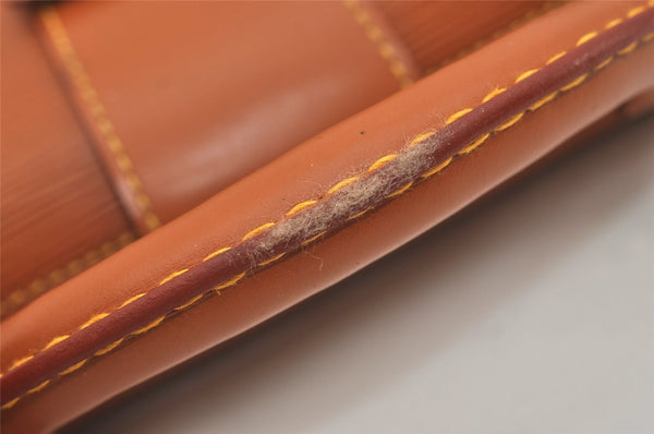 Authentic Louis Vuitton Epi Serviette Fermoir Briefcase Brown M54358 LV 4886J