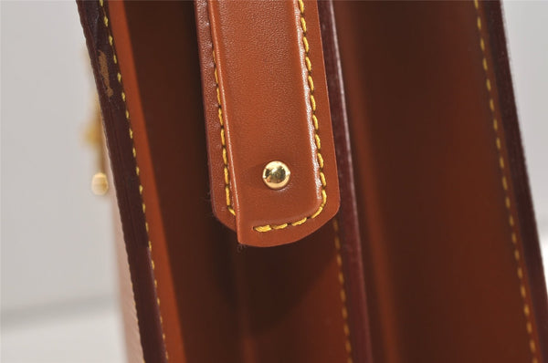 Authentic Louis Vuitton Epi Serviette Fermoir Briefcase Brown M54358 LV 4886J