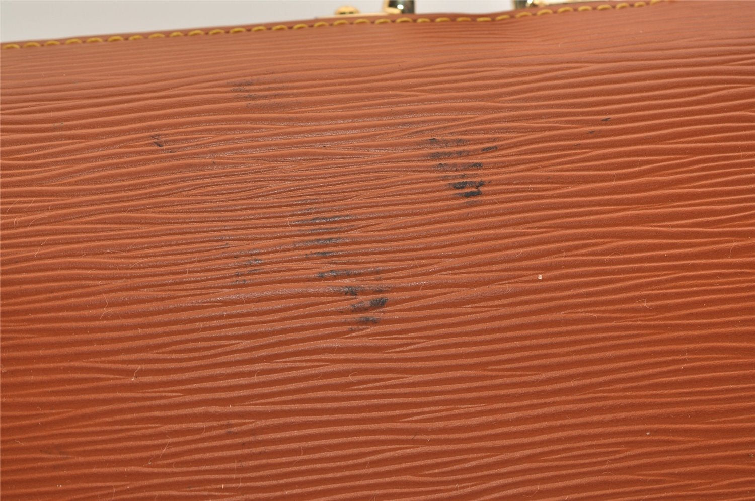 Authentic Louis Vuitton Epi Serviette Fermoir Briefcase Brown M54358 LV 4886J