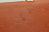 Authentic Louis Vuitton Epi Serviette Fermoir Briefcase Brown M54358 LV 4886J