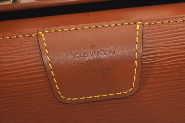 Authentic Louis Vuitton Epi Serviette Fermoir Briefcase Brown M54358 LV 4886J