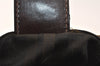 Authentic FENDI Zucca Vintage Pouch Purse Nylon Leather Brown 4889K