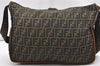 Authentic FENDI Zucca Shoulder Cross Body Bag Canvas Leather Brown Junk 4890K