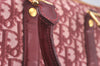 Authentic Christian Dior Trotter Boston Hand Bag PVC Enamel Red 4891H