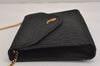 Authentic Christian Dior Honeycomb Shoulder Bag Canvas Leather Black 4891J