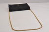 Authentic Christian Dior Honeycomb Shoulder Bag Canvas Leather Black 4891J
