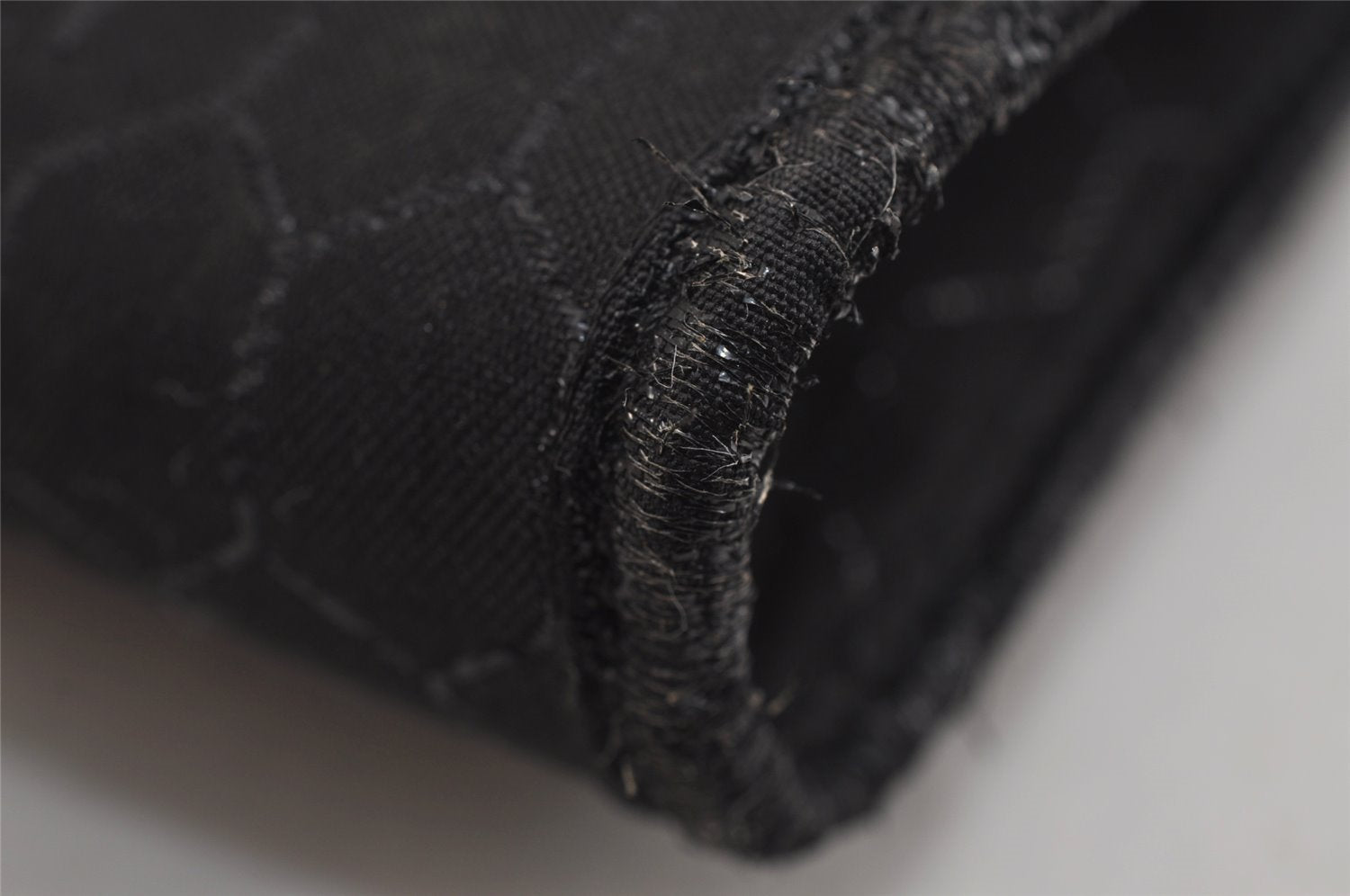 Authentic Christian Dior Honeycomb Shoulder Bag Canvas Leather Black 4891J