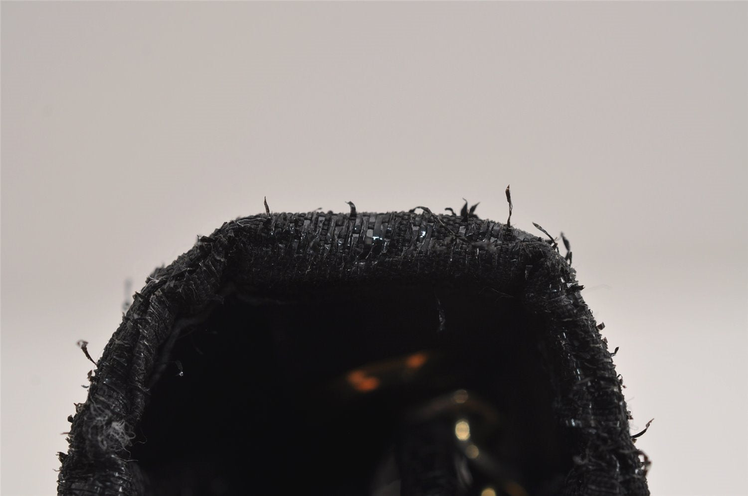 Authentic Christian Dior Honeycomb Shoulder Bag Canvas Leather Black 4891J