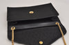 Authentic Christian Dior Honeycomb Shoulder Bag Canvas Leather Black 4891J
