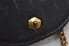 Authentic Christian Dior Honeycomb Shoulder Bag Canvas Leather Black 4891J