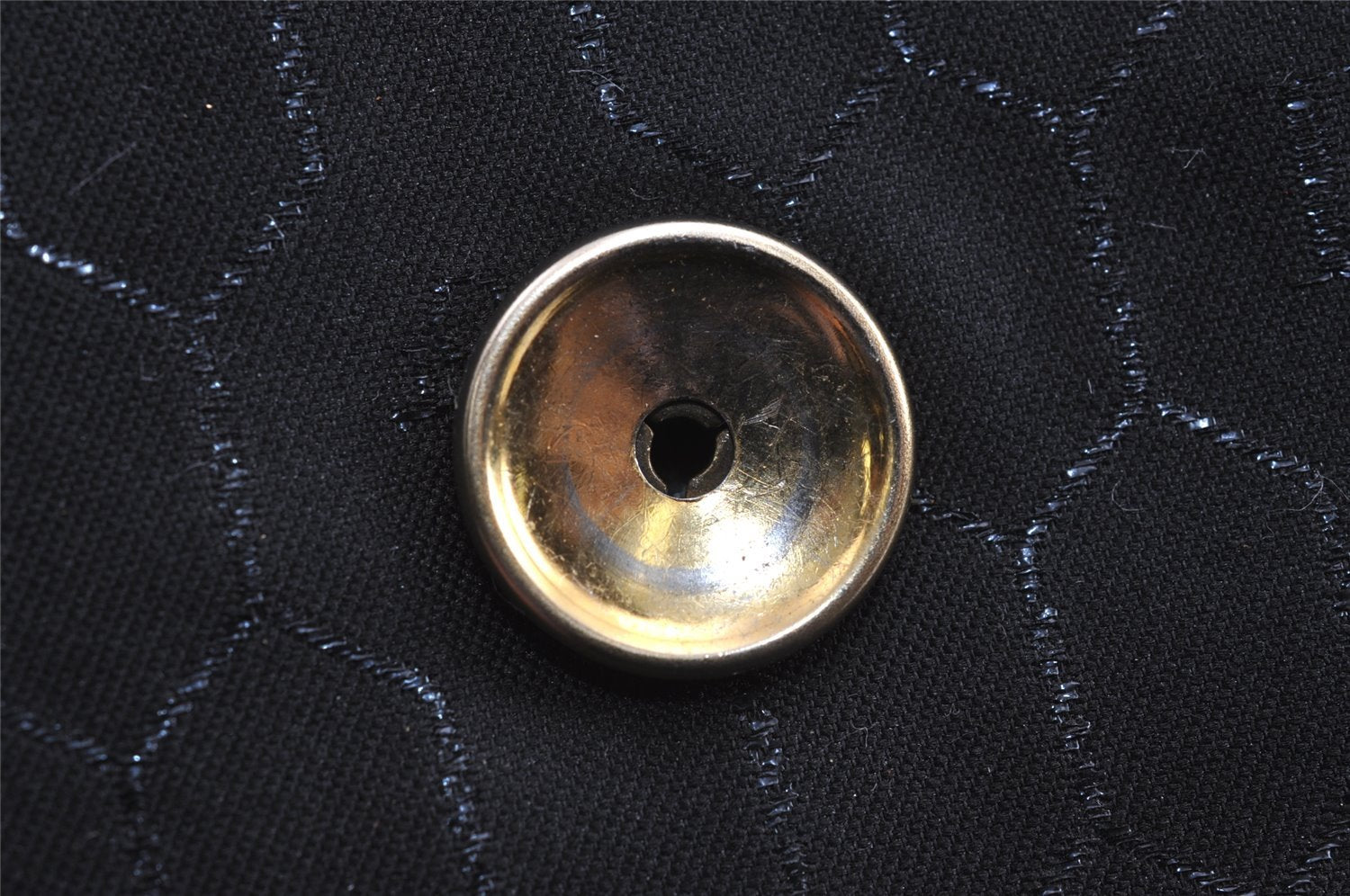 Authentic Christian Dior Honeycomb Shoulder Bag Canvas Leather Black 4891J