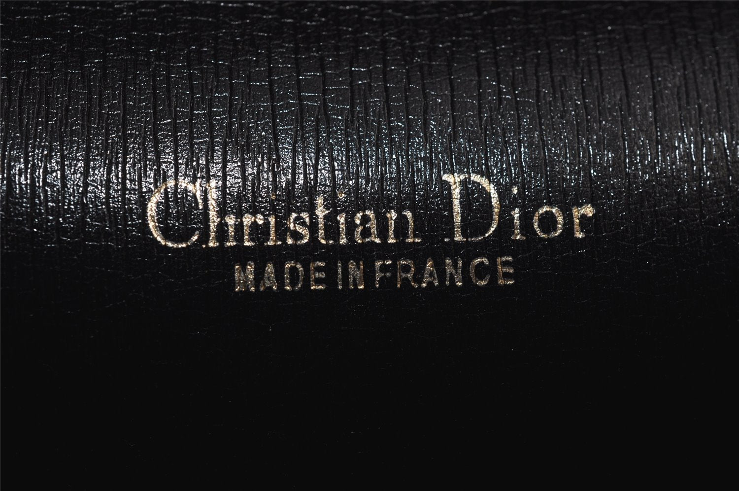 Authentic Christian Dior Honeycomb Shoulder Bag Canvas Leather Black 4891J