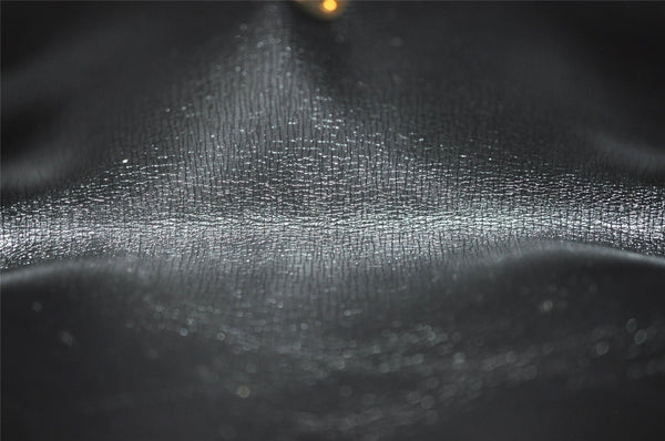 Authentic Christian Dior Honeycomb Shoulder Bag Canvas Leather Black 4891J