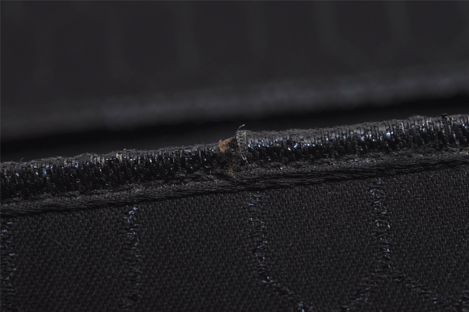 Authentic Christian Dior Honeycomb Shoulder Bag Canvas Leather Black 4891J