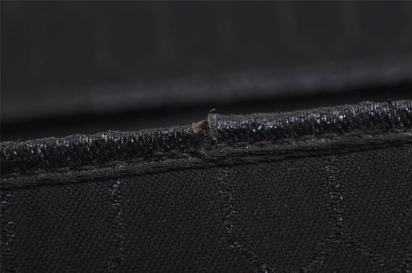 Authentic Christian Dior Honeycomb Shoulder Bag Canvas Leather Black 4891J