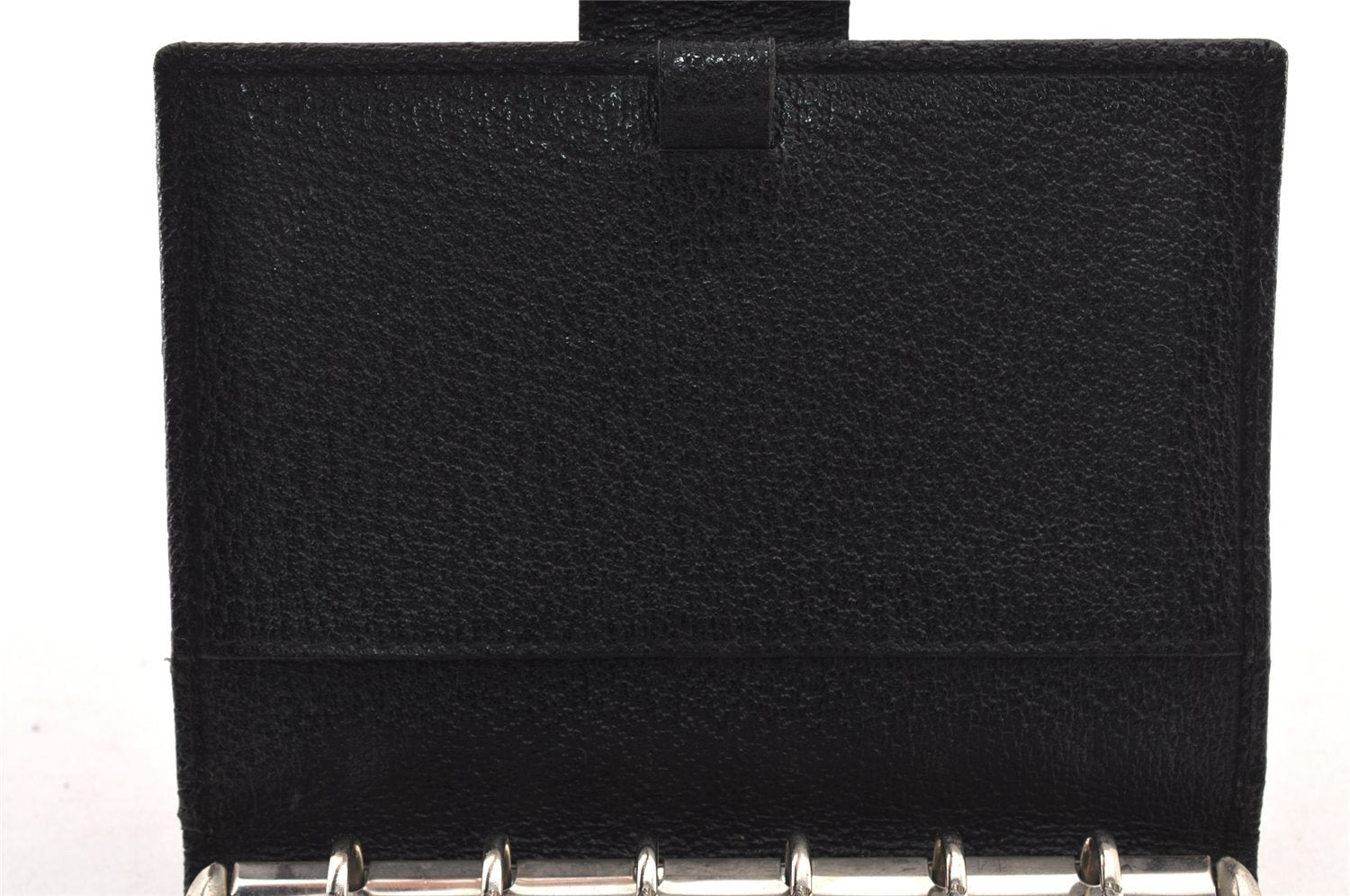 Authentic GUCCI Agenda Notebook Cover Purse GG Canvas Leather 115240 Black 4892I