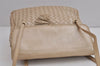 Authentic BOTTEGA VENETA Tassel Intrecciato Leather Shoulder Bag Beige 4892J