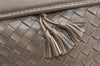 Authentic BOTTEGA VENETA Tassel Intrecciato Leather Shoulder Bag Beige 4892J