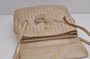 Authentic BOTTEGA VENETA Tassel Intrecciato Leather Shoulder Bag Beige 4892J