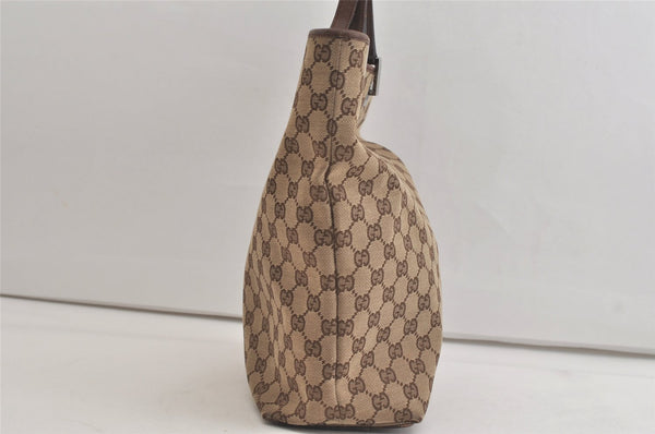 Authentic GUCCI Vintage Shoulder Tote Bag GG Canvas Leather 31243 Brown 4892K