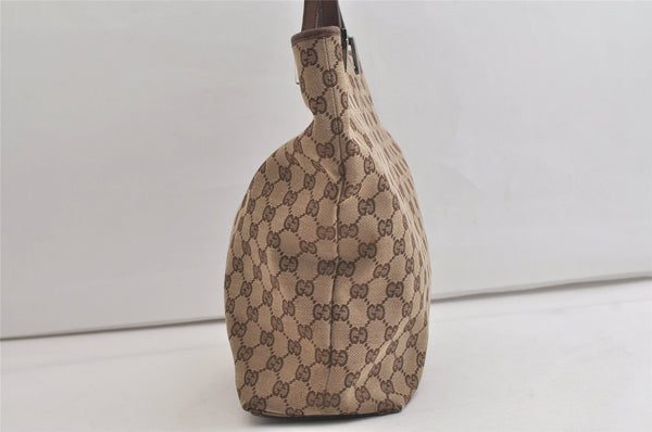 Authentic GUCCI Vintage Shoulder Tote Bag GG Canvas Leather 31243 Brown 4892K