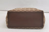 Authentic GUCCI Vintage Shoulder Tote Bag GG Canvas Leather 31243 Brown 4892K