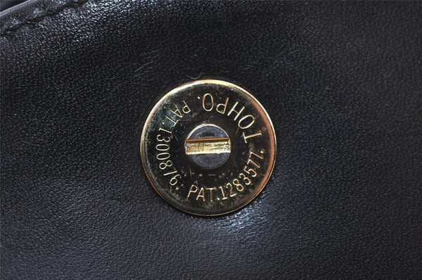 Authentic GIVENCHY Vintage Leather Hand Bag Purse Black 4893I