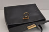 Authentic Salvatore Ferragamo Gancini Leather 2Way Shoulder Hand Bag Black 4893J