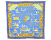 Authentic HERMES Carre 90 Scarf "VOILES DE LUMIERE" Silk Navy Box 4894J