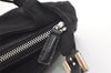 Authentic FENDI Shoulder Hand Bag Purse Jersey Leather Black 4894K