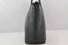 Authentic Salvatore Ferragamo Gancini Leather Tote Hand Bag Black 4895K