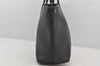 Authentic Salvatore Ferragamo Gancini Leather Tote Hand Bag Black 4895K
