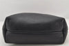 Authentic Salvatore Ferragamo Gancini Leather Tote Hand Bag Black 4895K