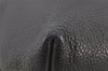 Authentic Salvatore Ferragamo Gancini Leather Tote Hand Bag Black 4895K