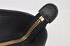 Authentic Salvatore Ferragamo Gancini Leather Tote Hand Bag Black 4895K