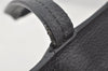 Authentic Salvatore Ferragamo Gancini Leather Tote Hand Bag Black 4895K