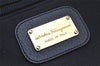Authentic Salvatore Ferragamo Gancini Leather Tote Hand Bag Black 4895K