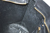 Authentic Salvatore Ferragamo Gancini Leather Tote Hand Bag Black 4895K