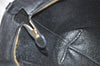 Authentic Salvatore Ferragamo Gancini Leather Tote Hand Bag Black 4895K