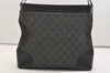 Authentic GUCCI Vintage Shoulder Bag Purse GG Canvas Leather 143745 Black 4896J