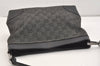 Authentic GUCCI Vintage Shoulder Bag Purse GG Canvas Leather 143745 Black 4896J